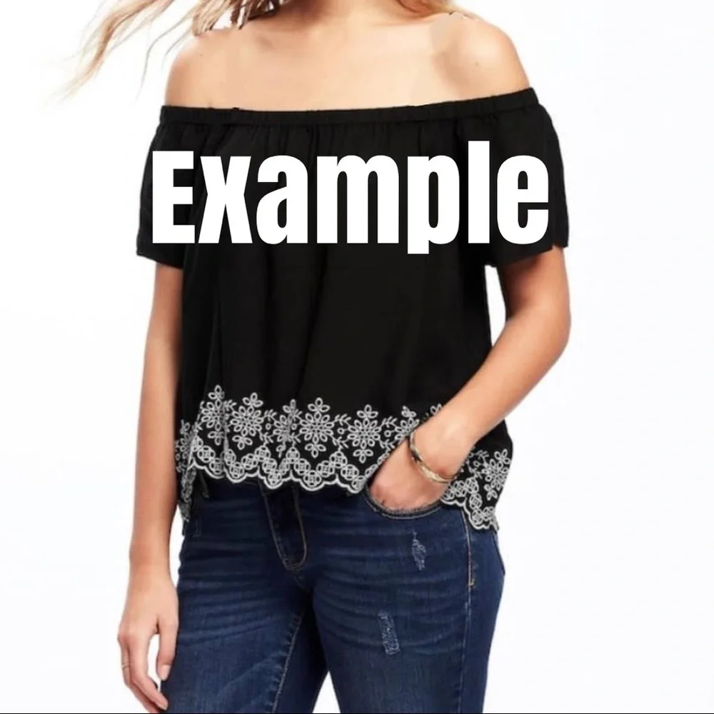 Old Navy Smocked Eyelet Off-Shoulder Top - Picture 6 of 7